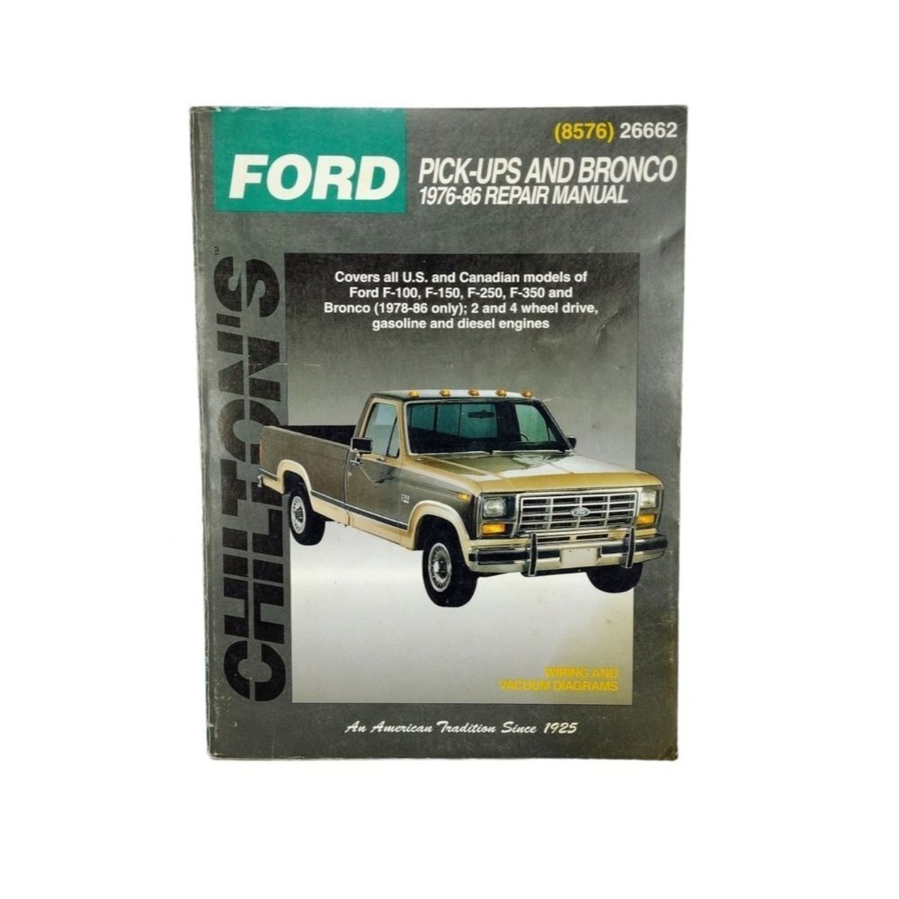 Vintage Chilton #26662 Ford Pick-Ups and Bronco 1976-86 Repair Manual Bo…